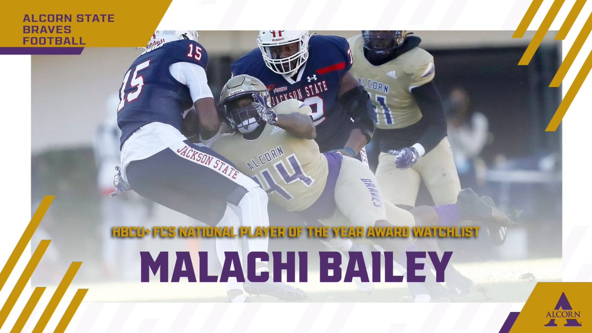 AlcornStateFB's tweet photo. Congratulations to Malachi Bailey on being named to the 2024 HBCU+ FCS National Player of the Year Award Watchlist! https://t.co/IF6YqltiF4