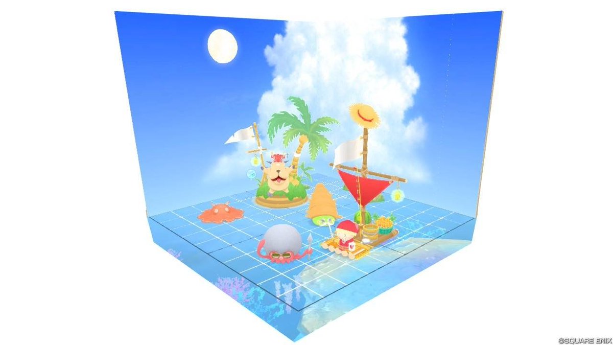 kanimiso_kanata's tweet photo. 【箱庭の南海大冒険】
無人島のソファとイカダ使いたいのと、お風呂の作品から閃き💡
ちなみにこれはお試しで作ったハウジングなので応募させておりません🤗
 #DQ10 https://t.co/7fMx3Qs1Zi