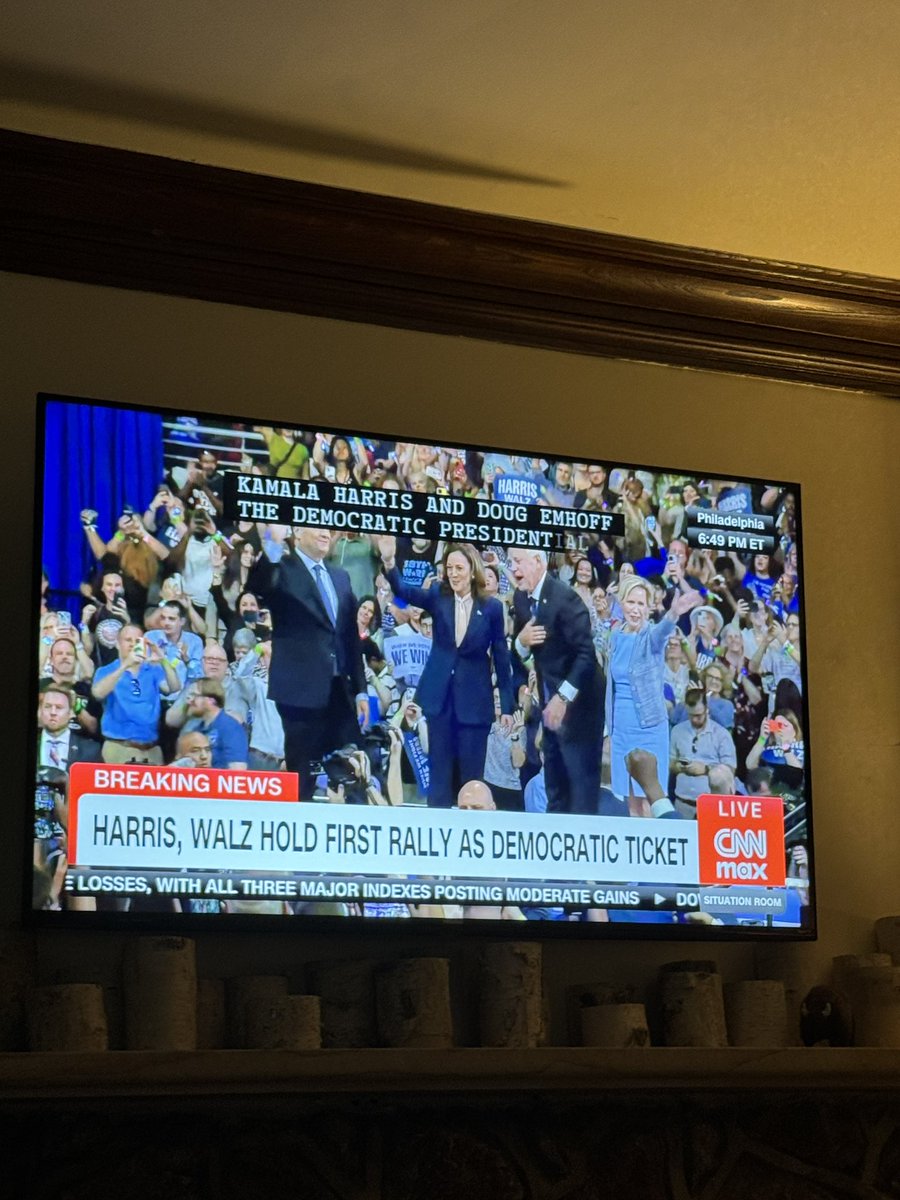 The Harris-Walz announcement was perfect. No notes. So inspired. I feel hope again. For ALL Americans.