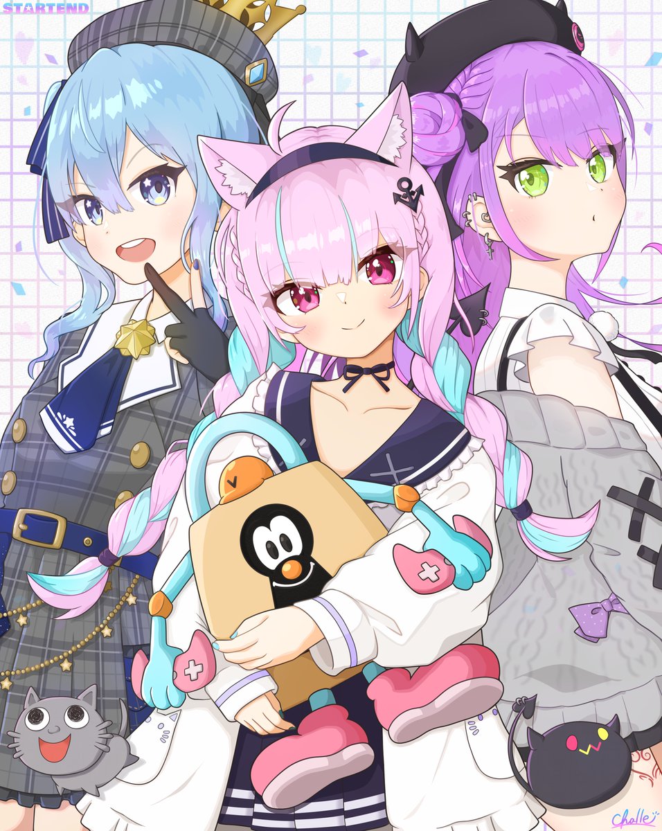 Chqlle's tweet image. あくたん！！！！

ホロライブで初めて
推しになったのはあくたんだった！

初めてVtuberの
ファンアートを描いたのが
startendだった！！

最高の感動をありがとう😭😭😭