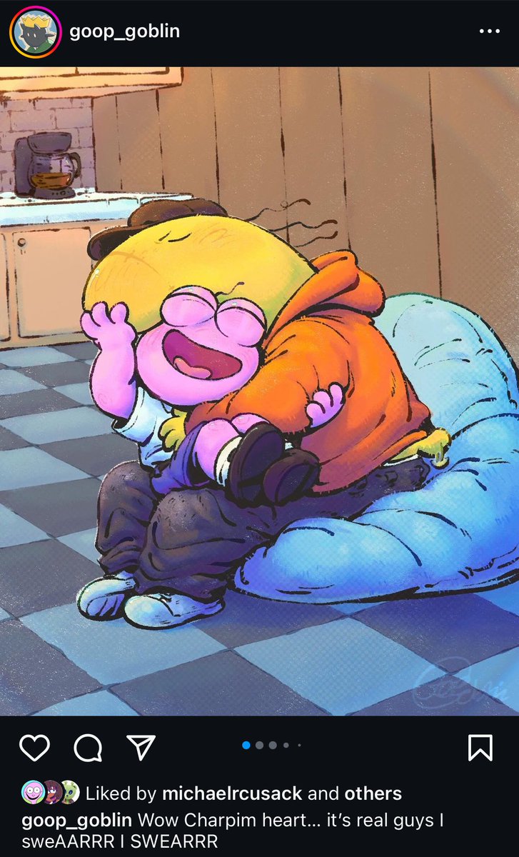 vampthingg's tweet photo. people will shit and fart  over seeing gay smiling friends fanart and  this is Literally michael cusack https://t.co/iPFmqYp0mQ