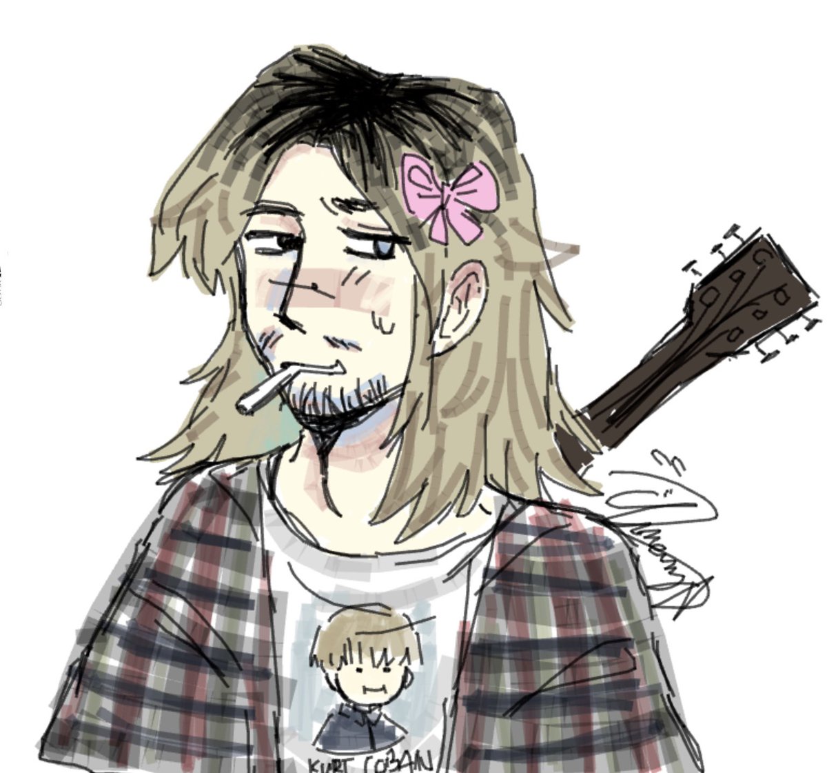 _waferdoodles's tweet photo. Haven't posted in a while do u think Orel would listen to nirvana ?  #nirvana #kurt #kurtcobain https://t.co/yUJ5pvvMn1