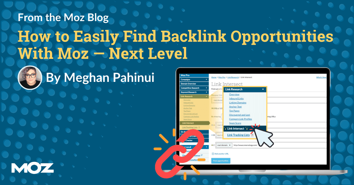MomentMKTG's tweet photo. How to Easily Find Backlink Opportunities With Moz — Next Level https://t.co/S51sXnoGrN https://t.co/3ZGGjwcIBb