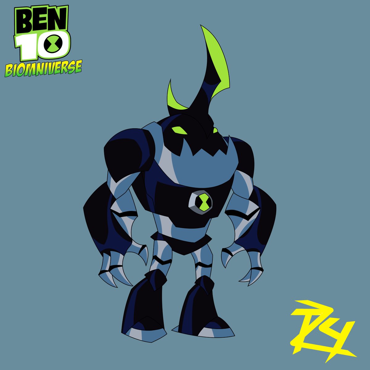 TerrazArt's tweet photo. @NasoSamuele I kinda like how humanoid he looks, his proportions make him look alien enough, I never liked how beetle like he looked in OV since hes *just* a beetle. I gave a crack at giving him both vibes when I did a design for him https://t.co/Dk6J3AbWmZ