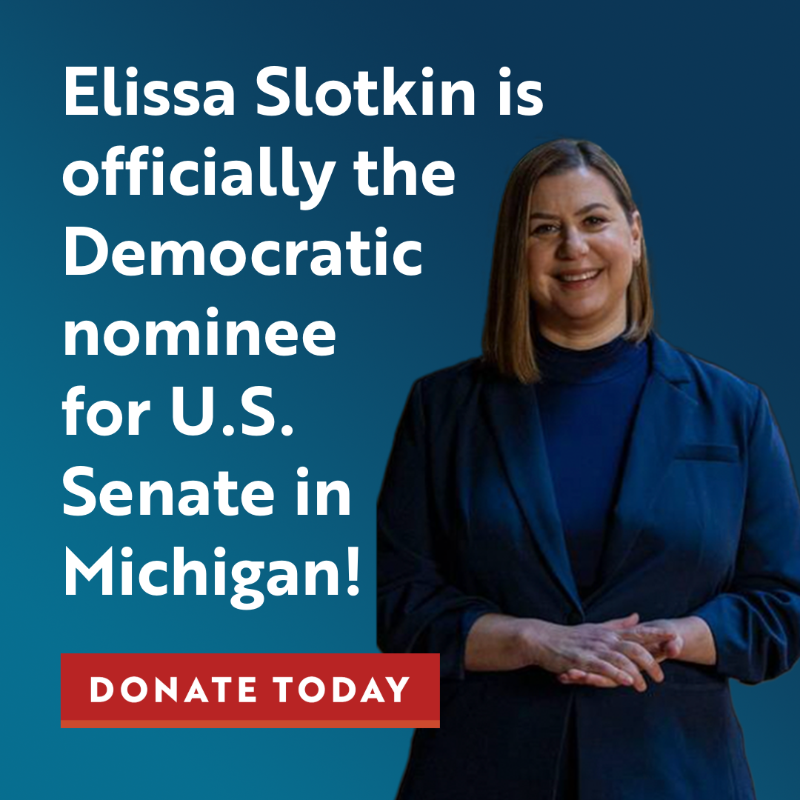 ElissaSlotkin's tweet photo. I was just officially declared the winner of the Democratic primary for U.S. Senate in Michigan!

This will be one of the most competitive and expensive races in the country. Can you help me get the general election off to a strong start by donating $20.24 to my campaign?