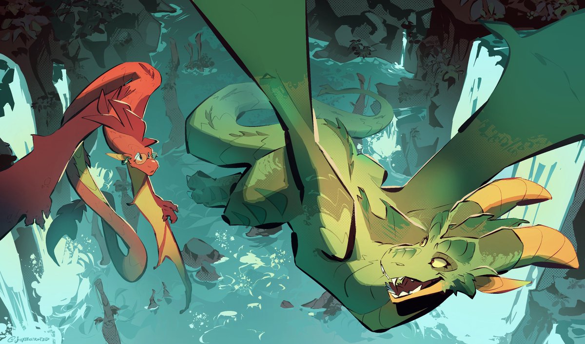 through the valley 🐉🌊💚