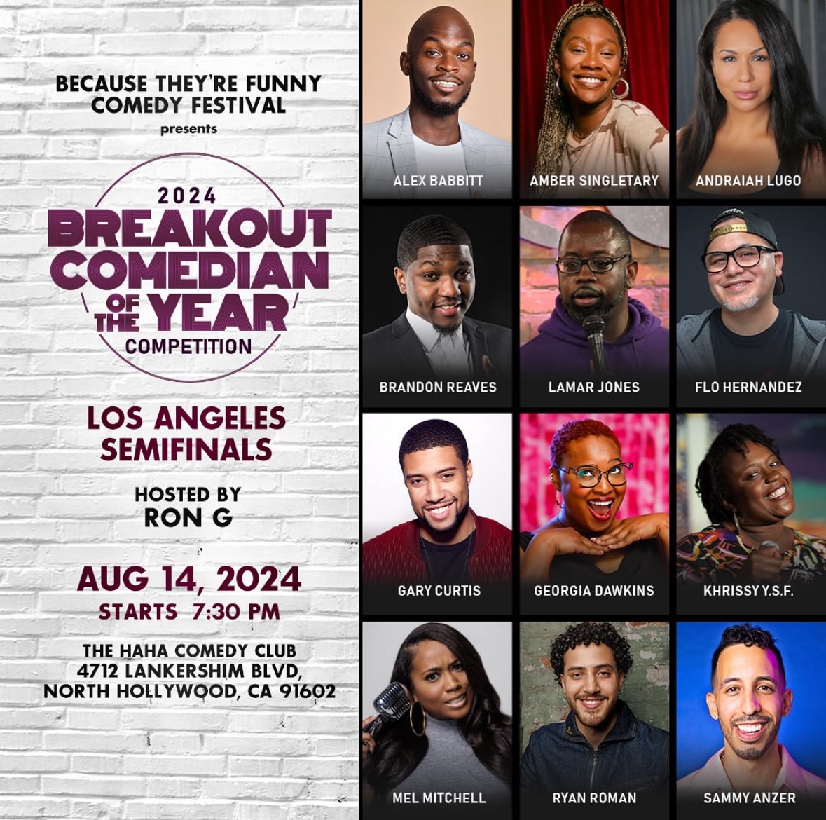 I’m a semi-finalist in the ABFF comedy festival 🥹 I compete on Wednesday to make it to the next round! 

I need all my LA people in the building to support PLEASE! eventbrite.com/e/2024-breakou…