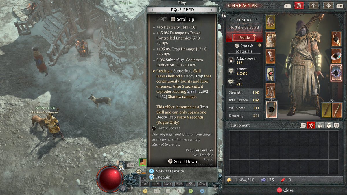 D2DripCheck_'s tweet photo. 🌊✅ WAV CHECK🌊✅
Just got this baby out of the #helltide #diablo4 #DiabloIV #newseason
I’m live on Twitch - Watch me at https://t.co/OVi6eKuRYr
“Writhing Band of Trickery”
let’s see how this works out for the barrage rogue build. Seems promising!! https://t.co/OjMtCRDyGm