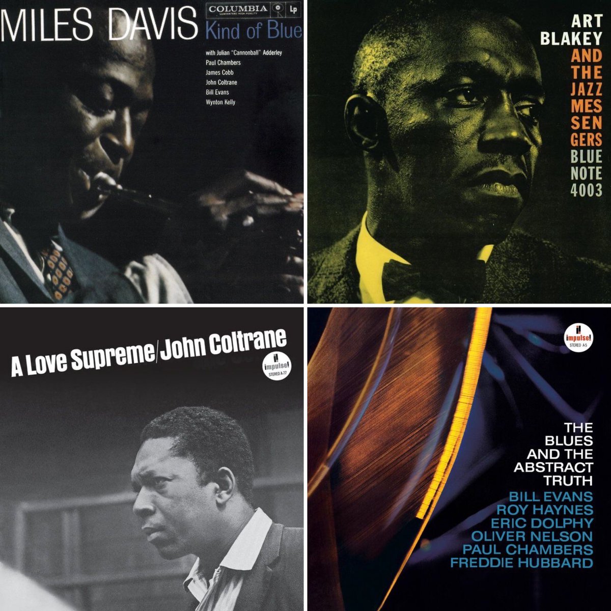 I had an interesting debate on here about “Kind of Blue” and its popularity. Which sparked my curiosity. So you can only listen to one, which one of these classics are you listening too and why? #MilesDavis #JohnColtrane #ArtBlakey #OliverNelson