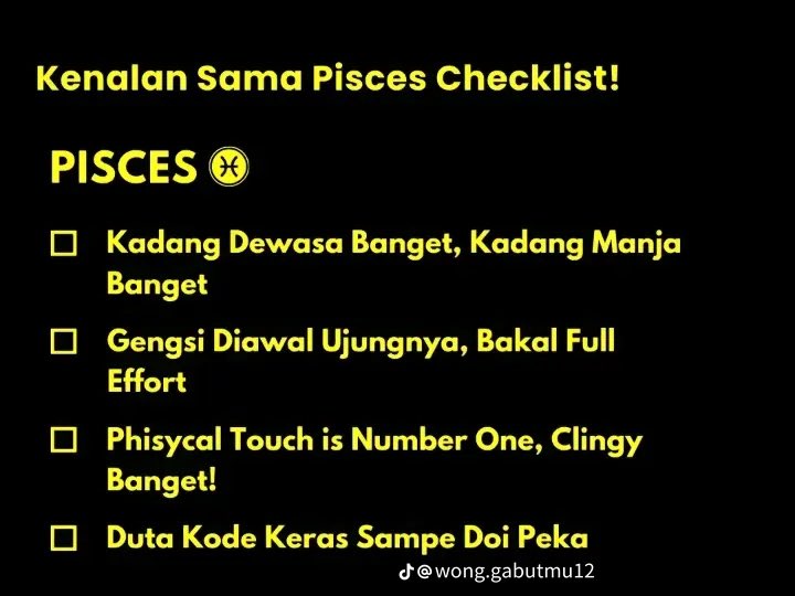 raylenehil's tweet photo. Coba ceklis yang mostly “gue banget” 😏😌 https://t.co/fh3ou1hZqU