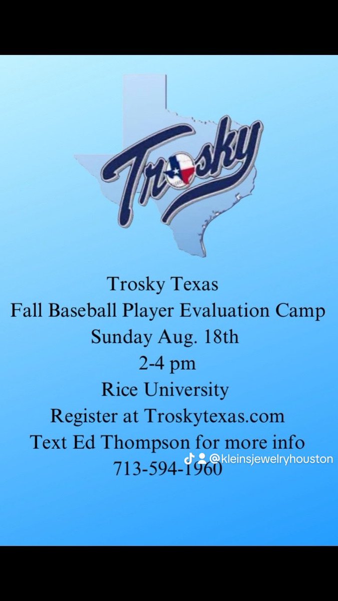 Trosky Texas Baseball (@troskytexas) on Twitter photo 
