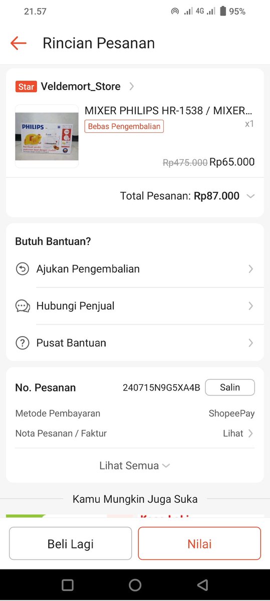 DSikalit's tweet photo. @ShopeeID ini dia tokonya yg menipu sy. Gak seberapa uangnya, hanya 87.000. tapi modusnya yg sy benci.
Sy tidak sangka klu kardus kosong yg dikirim adalah mixer,karena tidak ada tercantum nama barangnya. Jadi sy tidak tahu klu resi pengiriman itu ada nomor pesanan mixer. https://t.co/FfPC9iVeMH