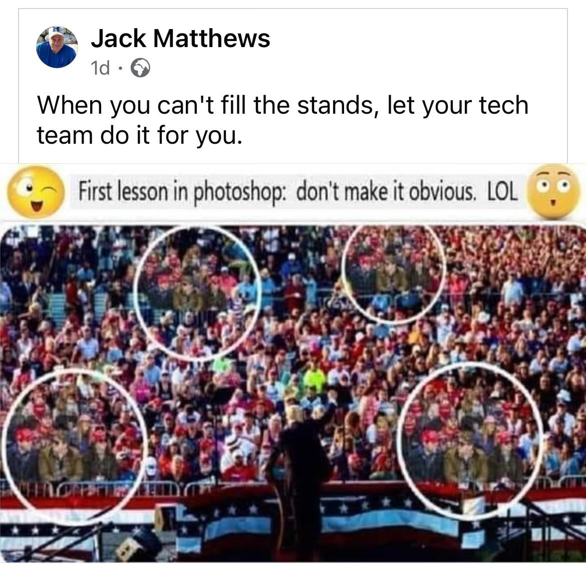 OMG.  If this is a real Trump fake he’s a bigger loser than I thought.