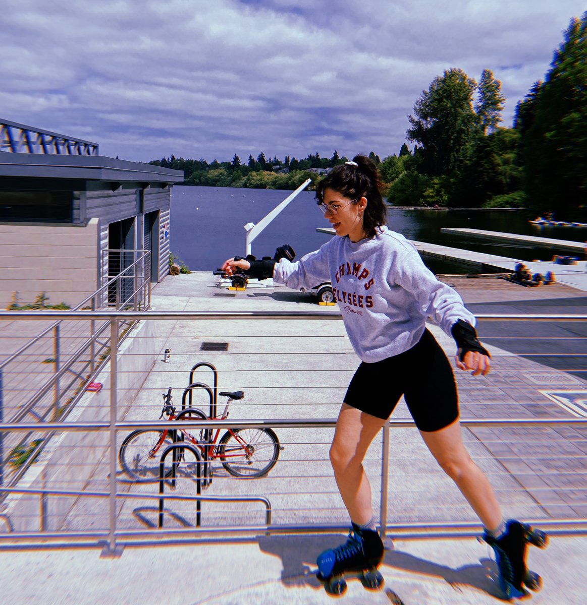 survived my first trail skate and didn’t even fall ONCE 😎💅🏻