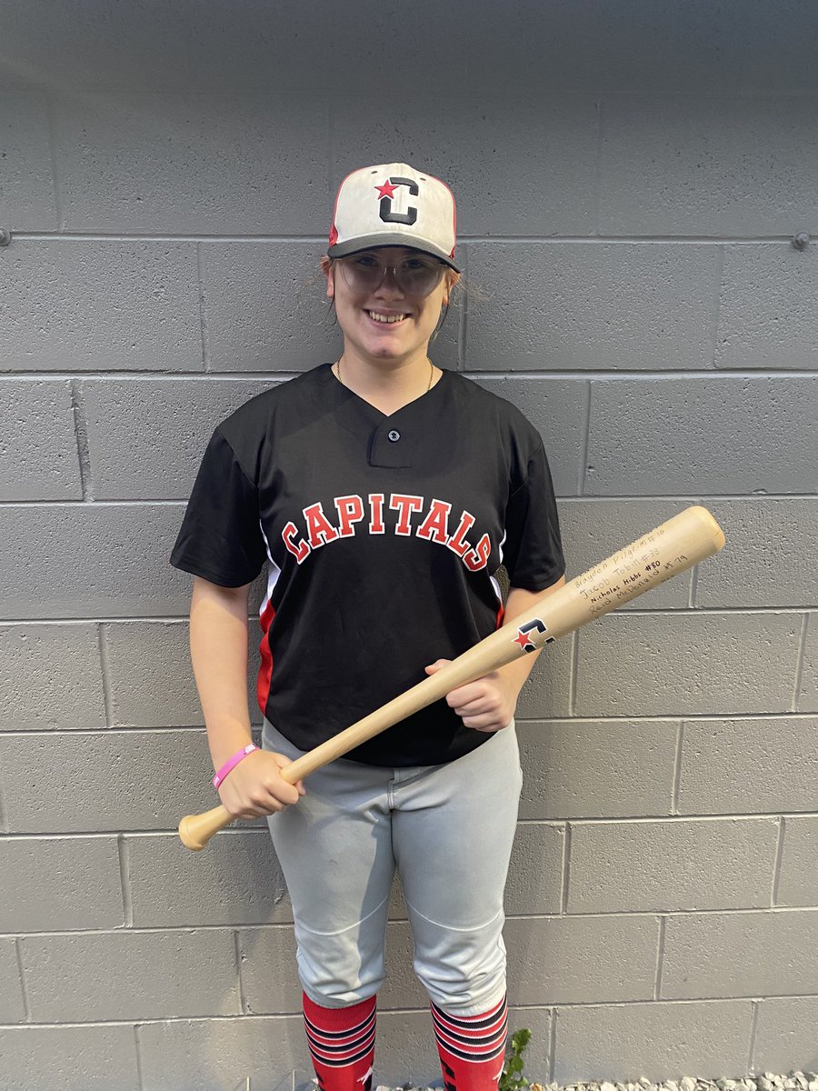Our Cap of the game was Kinsley Haynes! Her strong bat lead the offence once again, going 2-2 with a walk. Way to go Kins!!