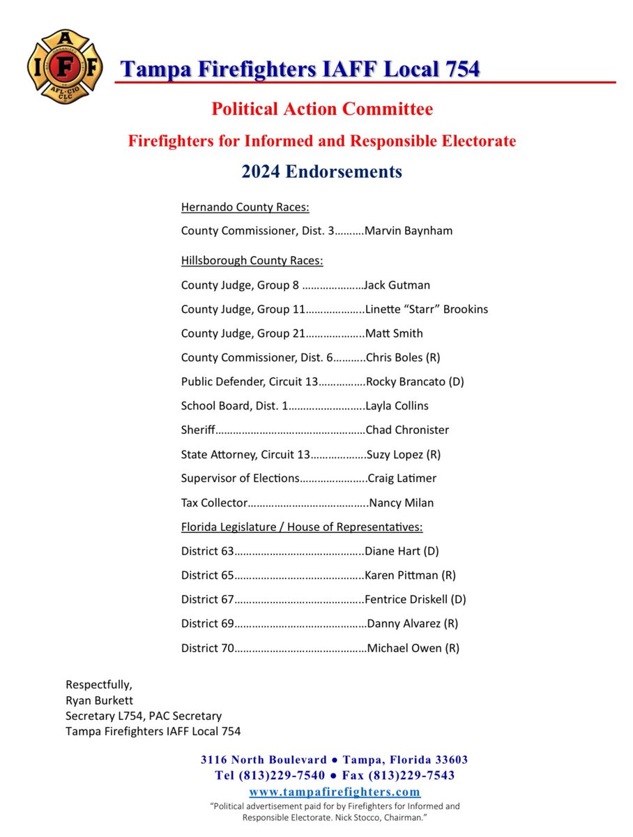 IAFF Tampa Firefighters Local 754 (@tff754) on Twitter photo 