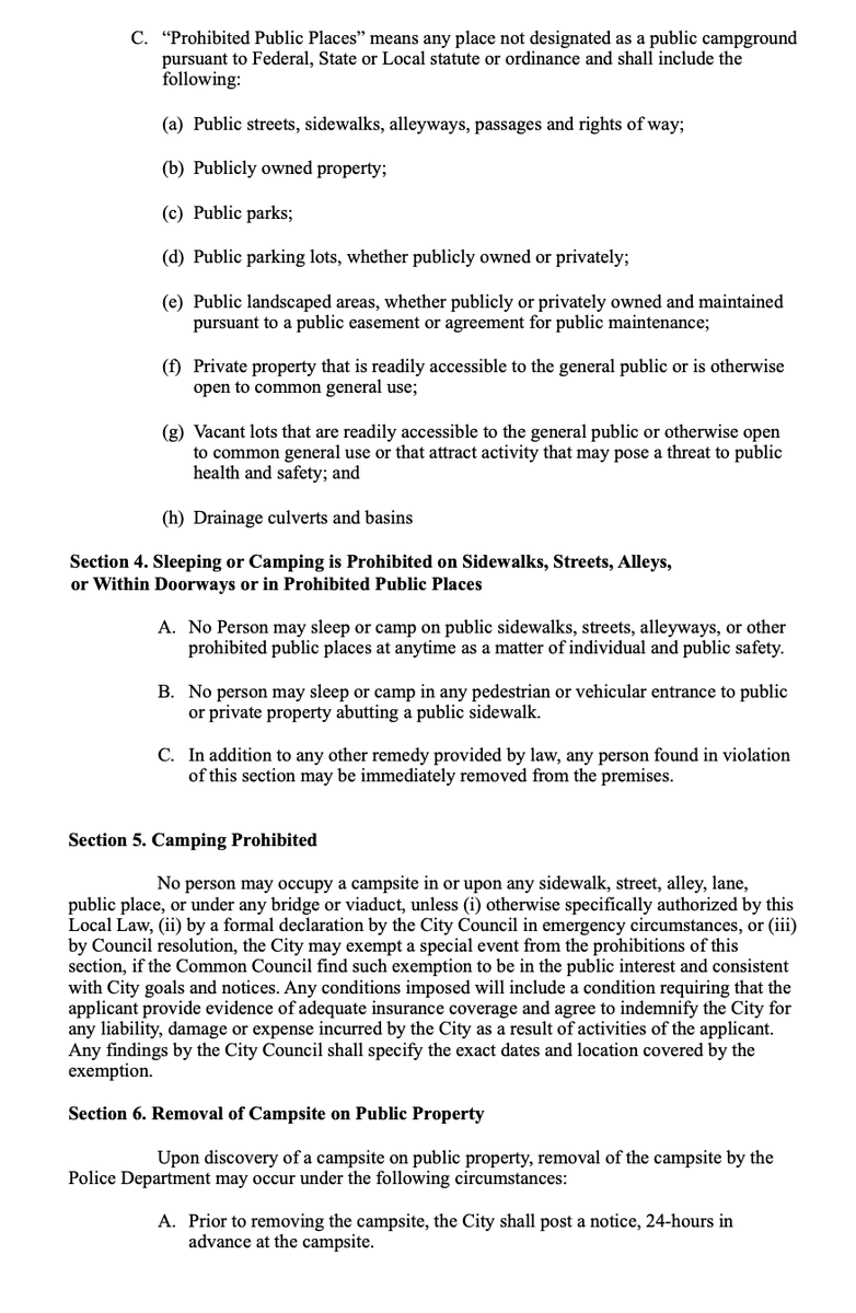 katieaiello's tweet photo. For those interested, this Local Law was sent to the council today: 

A Local Law To Prohibit Camping or Sleeping on City of Utica Parks, Public Sidewalks, Streets, Alleyways or Other Public Rights of Way https://t.co/oCa1pjrdHE