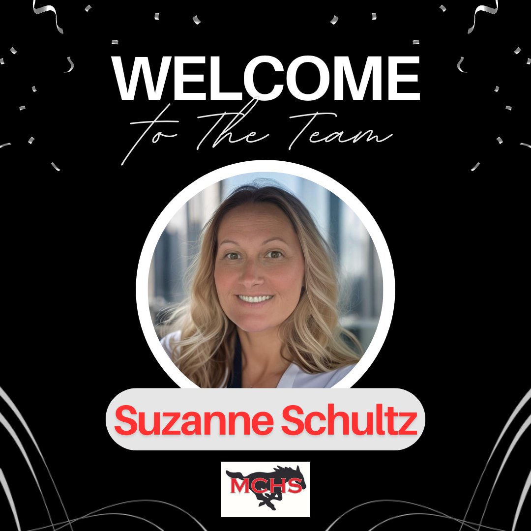 mchsmustangs's tweet image. We are so excited for our new A-Team member - Ms. Schultz.  Welcome to the #StrongStable - it is going to be a great year at The Creek!  @PrincipalPeckha @LMegronigle @KThomasBriggsED @AP_JCucurullo @MrBaerMCHS
