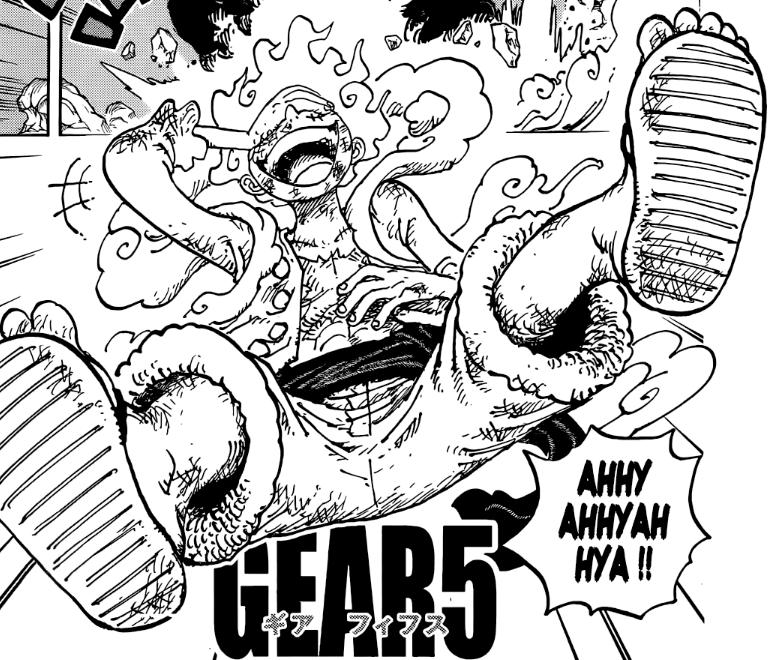 0nePieceNews_'s tweet photo. Il y a 3 ans jour pour jour, Luffy se transformait en Gear 5 face à Kaido dans le chapitre 1044 de One Piece ! https://t.co/McK2Ox9wYf