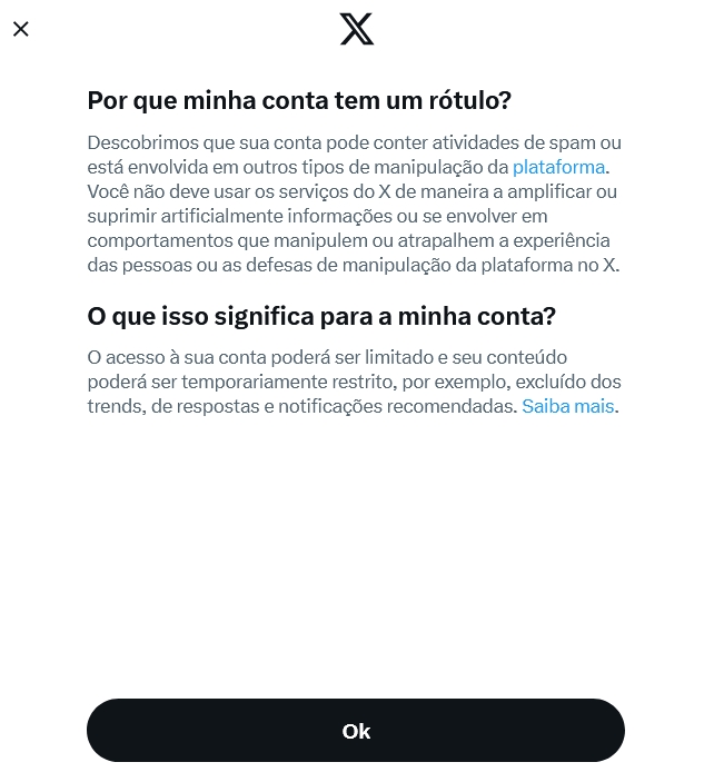 LGalrao's tweet image. Tá giro isto: bloqueio e depois um &apos;rótulo temporário que pode afetar o alcance&apos;... 
#shadowbanning or #twitterbug #xbug, @Support?