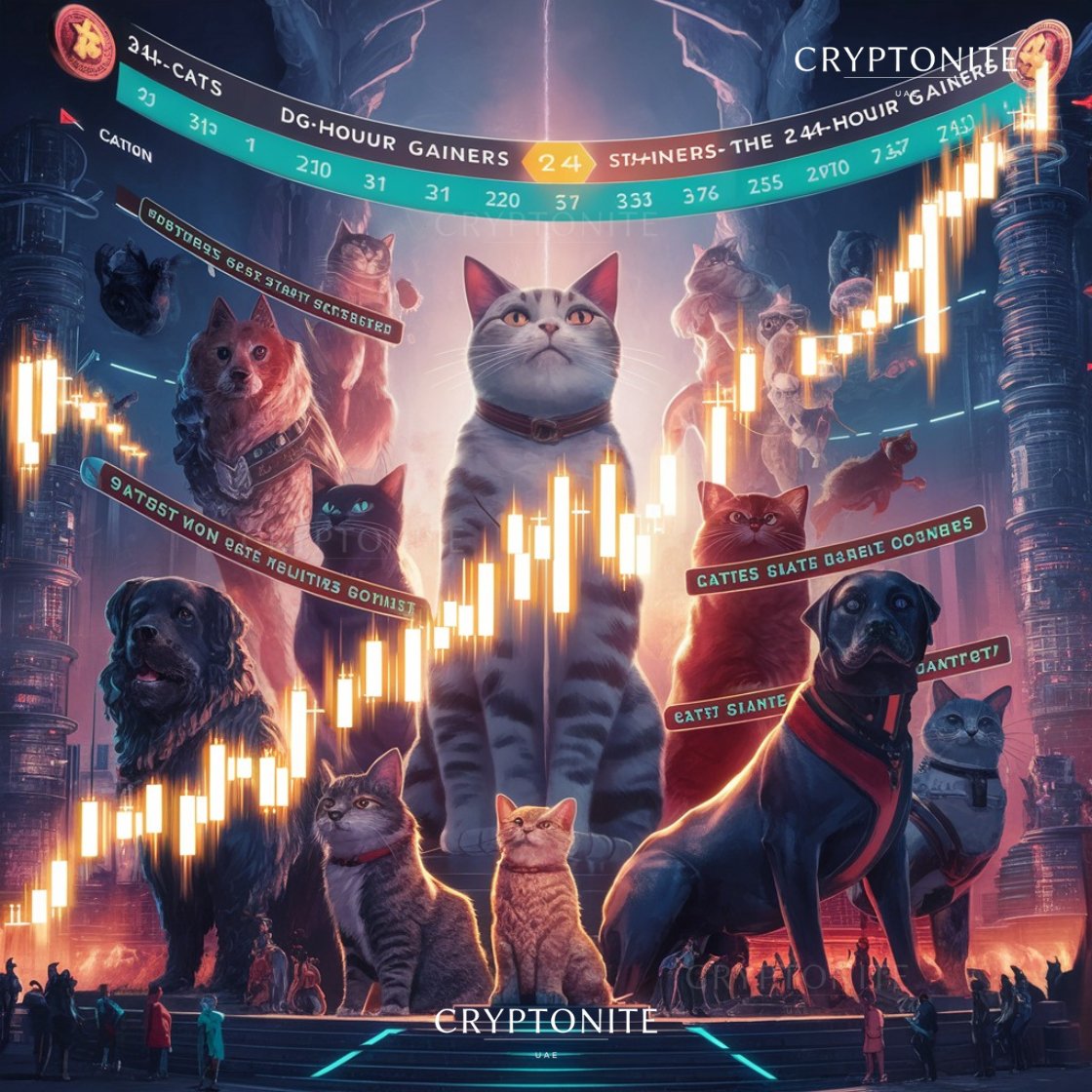 CryptoniteUae's tweet photo. Cats are taking over the crypto world! 🐱🐶 #CatsInADogsWorld just dethroned Dogecoin and Shiba Inu as the top 24h gainer! #Crypto #Memecoin #CryptoMarket #Trending @MewsWorld 

To read more- https://t.co/3hibnbNDT5 https://t.co/NdDUl2V4wS