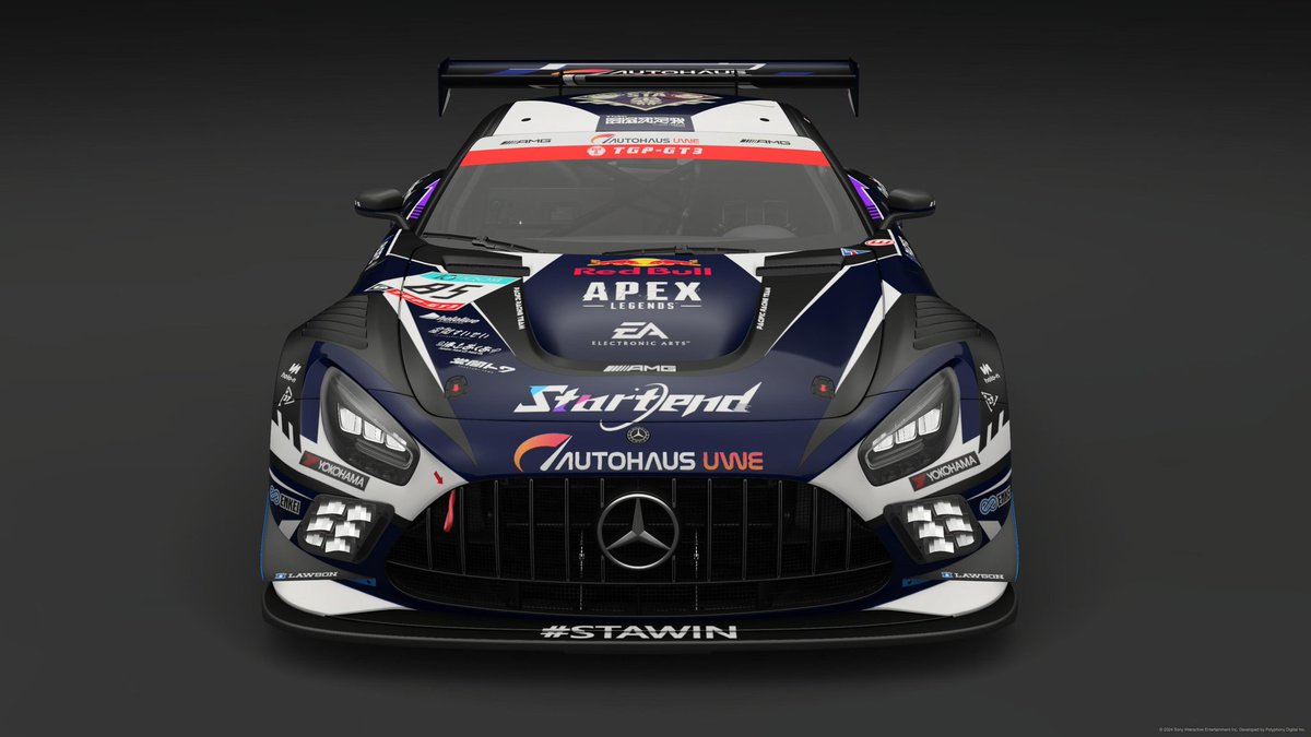 ARG_eMS's tweet photo. Design:れいちー(@RaychiiS)
Driver:かいもちひ(@Kaimochihi_GFGT)
Machine:Mercedes-AMG AMG GT3 EVO
Tire:YOKOHAMA
Wheel:ENKEI
Engine oil:FUCHS
Break:AMG
Gearbox:HEWLAND sequential(F6+R1) 
 #TGP_GT3 
 #Go_ARG 
 #STAWIN https://t.co/osfhhbvPof