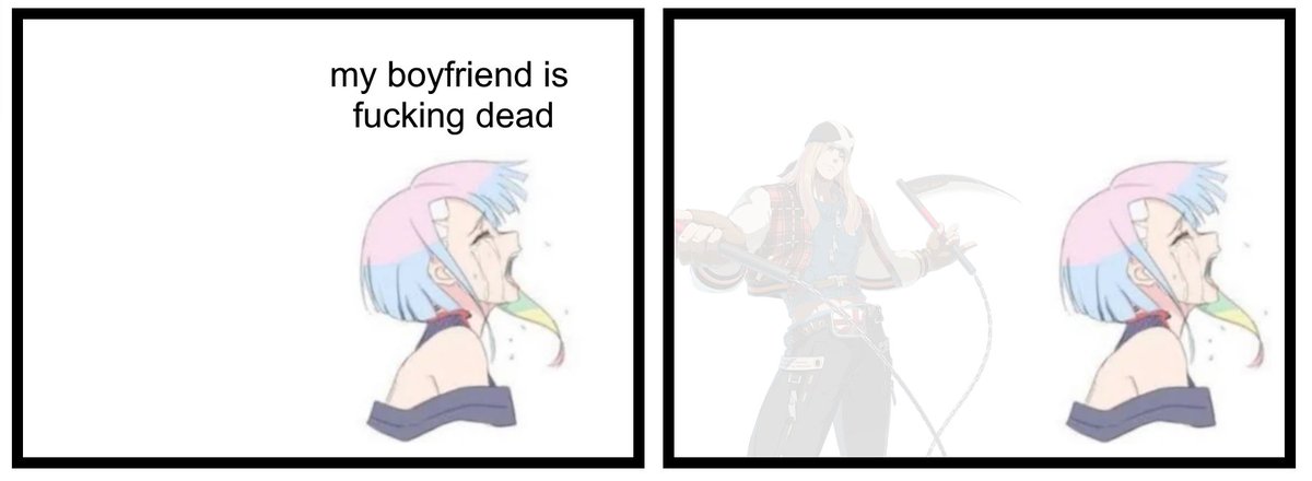 ThiccRadChad's tweet photo. I saw this meme in my server and like... genuinely what if  this is the lore. She's an alternate universe I-no/Megumi. https://t.co/oju01xixPI