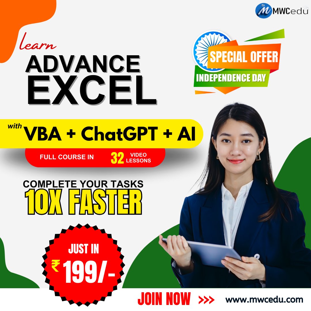 cedu_mw's tweet image. 👉Master Advanced Excel with VBA, ChatGPT, & AI in 32 video lessons. Boost your productivity 10X in just Rs 199 Enroll now!
📲8054385544
#ExcelMastery #vbaprogramming #AICourses #chatgpt #Selena #Kendrick #KIMSEOKJIN #Rihanna #bighit #LE_SSERAFIM #Latto #Gemini_NT #Weverse #Pdogg