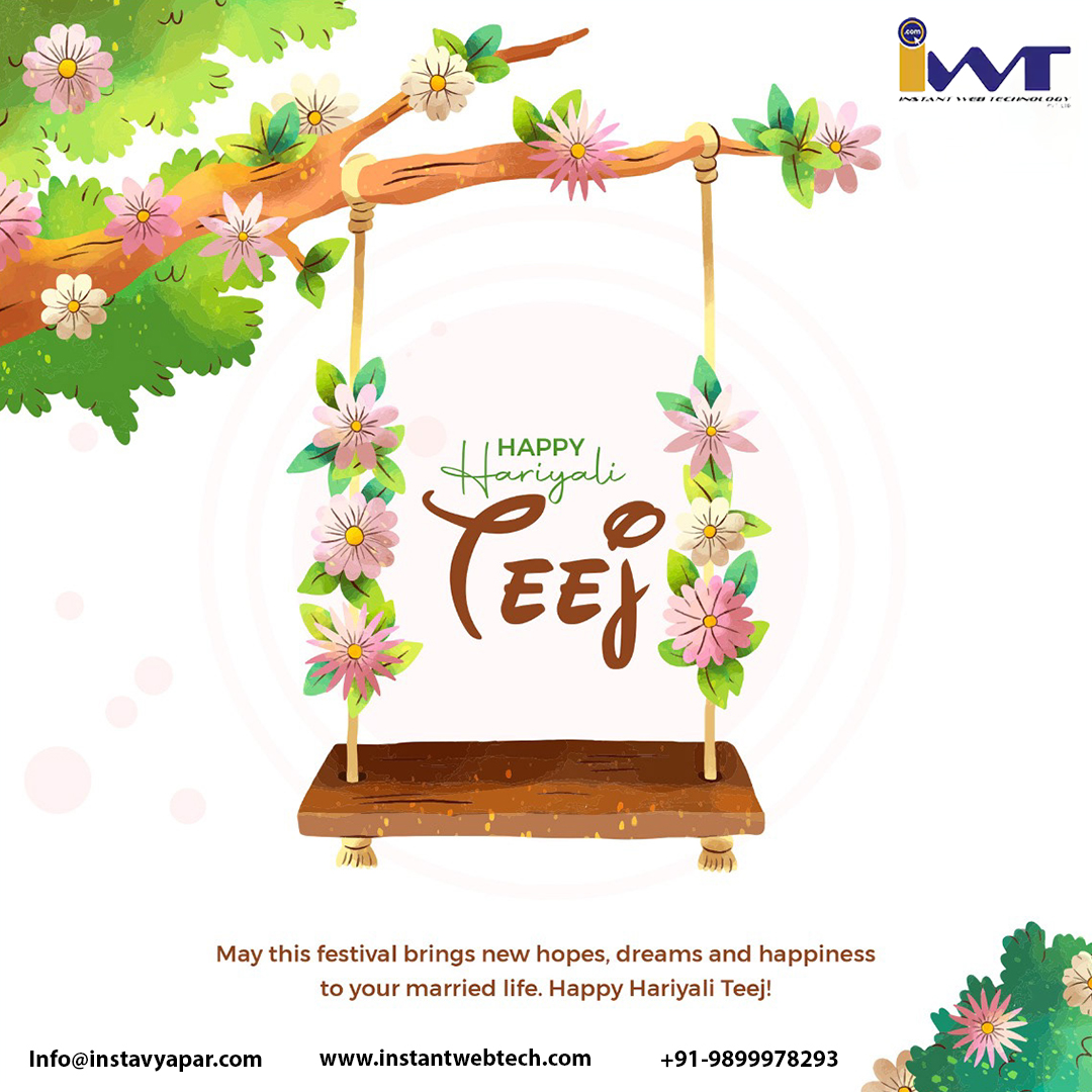 instantwebtech's tweet image. 🌿✨ Happy Hariyali Teej! 🌸✨

Celebrate the beauty of nature and tradition with joyous festivities, heartfelt prayers, and delicious treats. May this auspicious day bring you abundant happiness, love, and prosperity. 💚

#HariyaliTeej #TeejFestival #MonsoonMagic