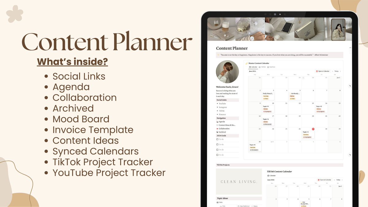 notioncircles's tweet image. Content Planner By @gracedigitalsco
Content Planner - Plan, organize, and create with this Content Planner!
Organize your ideas, plan your content strategy, and boost your productivity.
Get this template for $7.00
Check it out here 👇
notioncircles.com/notion-templat…