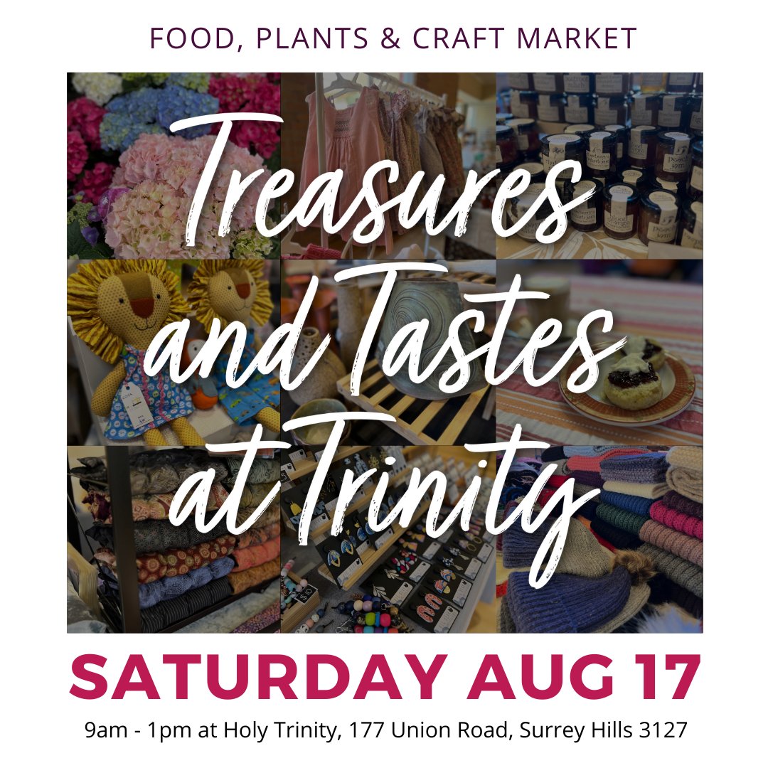 HolyTrinitySH's tweet photo. Our Treasures and Tastes at Trinity market will be back on Saturday, August 17 (9am-1pm).

The milk run taking flyers to stallholders who help deliver them in the local area is done, and parishioners have also been busy delivering new HT newsletters that the market features in. https://t.co/IWrwRe9lvg