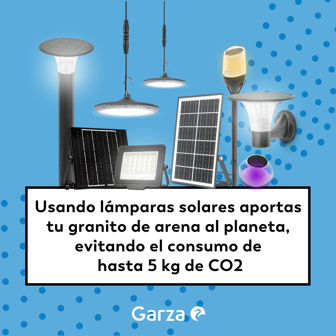 garza_spain's tweet photo. 🤔 ¿Sabías que la #iluminacionsolar ayuda a reducir tu factura de la luz?
Además, aportas tu granito de arena al planeta, evitando el consumo de hasta 5 kg de CO2.
Encuentra el que mejor se ajusta a tus necesidades: https://t.co/KiE68tLMiE
#ahorro #placasolar #consumo #jardin https://t.co/kCMYsW8RN0