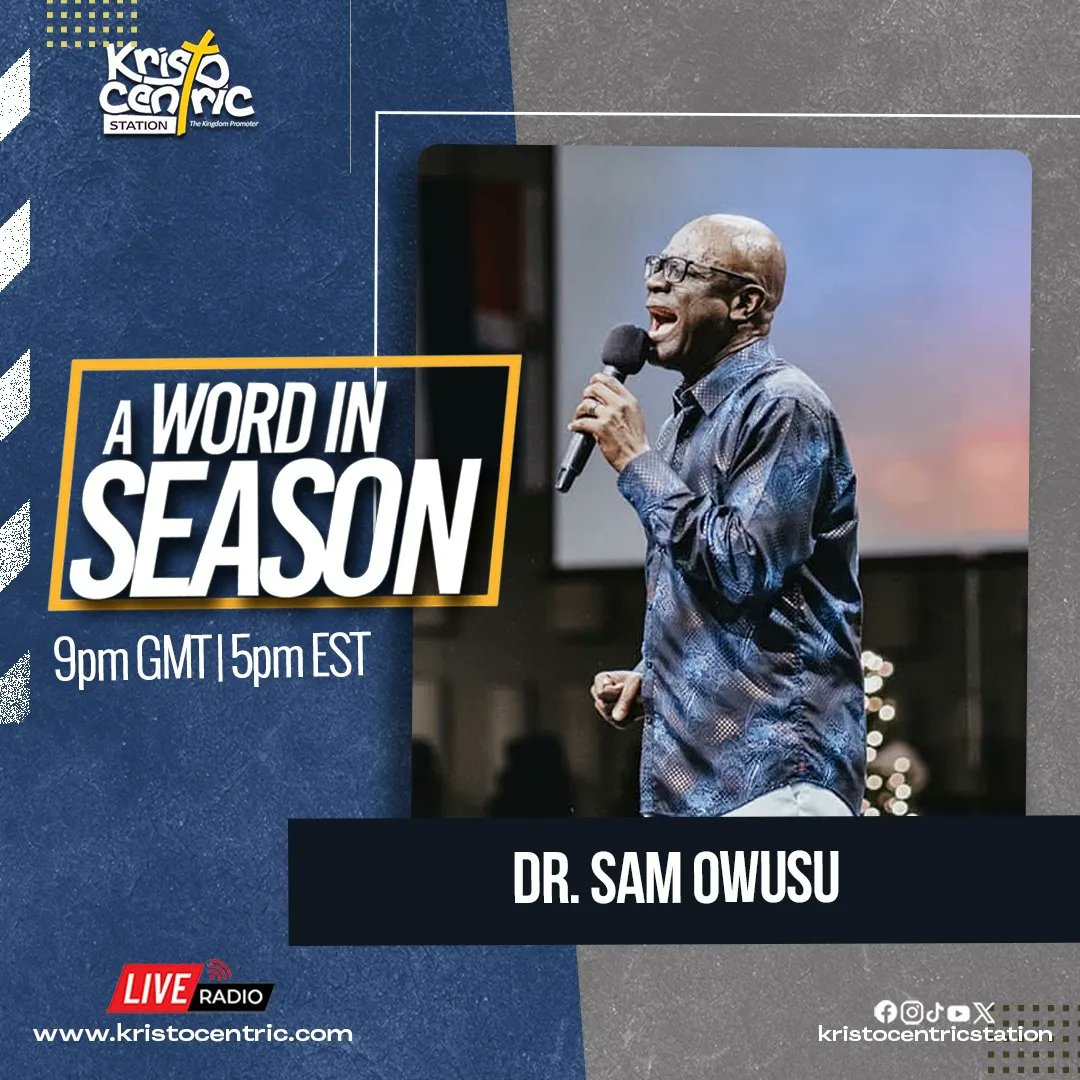 fififolson's tweet photo. #Specialrequest
#8amGMT
@darwinhobbs
#TimeWithFavouriteArtiste
#6pm
@therealmarymary
#TheLife&Grace show
W/ Karis & Eva
#7pmGmt
#9pmGMT
#WordInSeason
@doctorsamowusu
Connect and let's fellowship
Listen to @kristocentricstation Via https://t.co/rn1IrZiKNU
#Enjoy247 https://t.co/GB69mO0tDa