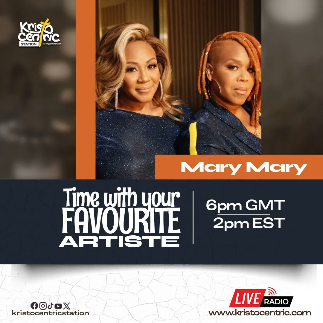 fififolson's tweet photo. #Specialrequest
#8amGMT
@darwinhobbs
#TimeWithFavouriteArtiste
#6pm
@therealmarymary
#TheLife&Grace show
W/ Karis & Eva
#7pmGmt
#9pmGMT
#WordInSeason
@doctorsamowusu
Connect and let's fellowship
Listen to @kristocentricstation Via https://t.co/rn1IrZiKNU
#Enjoy247 https://t.co/GB69mO0tDa