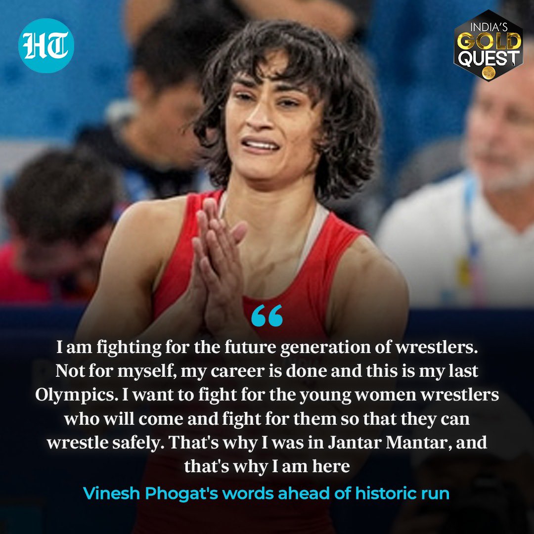 A spectacular slap on the face of the dictatorial government
Proud of you vinesh phogat 👏🏽 
<a href="/Phogat_Vinesh/">Vinesh Phogat</a>