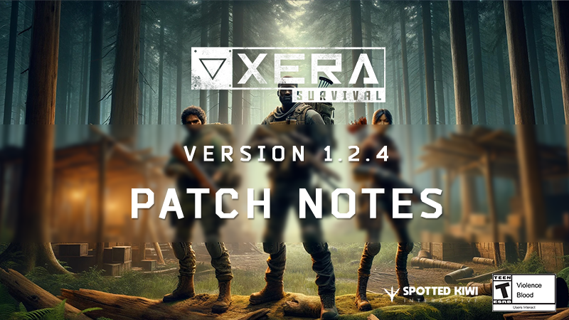 Greetings Survivors!

Hotfix 1.2.4 is now live addressing a few bugs that have been reported.

Patch notes can be found at store.steampowered.com/news/app/62534…