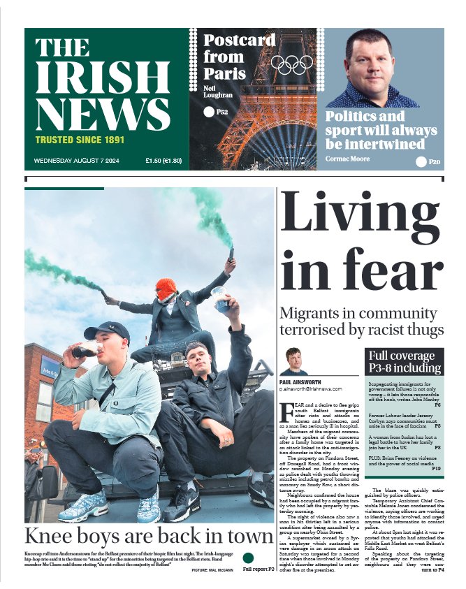 Today's #frontpage 
Living in fear
