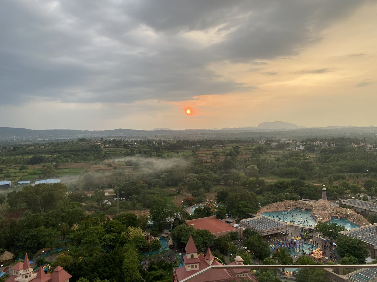 Sathish_asjs's tweet image. How is it… Captured on top of the Ferry wheel from Wonder-La theme park.