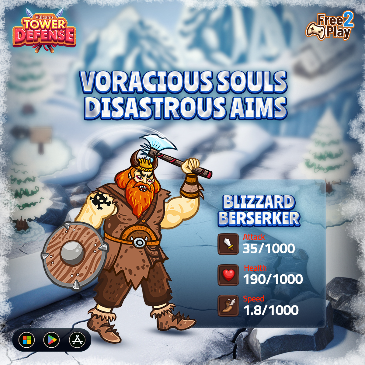 Vulcan_TD's tweet photo. Meet the Blizzard Berserker in #VulcansTowerDefense!

Defeat him, save your city, and #earn real rewards.💰🛡️

🔗 Download the game today - it's #freetoplay!
Google Play: https://t.co/9D6shfL16j
App Store: https://t.co/cdJaBsXRE7

#VulcansTD #Enemygame #vulcanforged #PlayToEarn https://t.co/o5Wt0BX53D