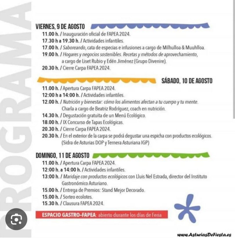 Este fin de semana volvemos a FAPEA, feria agroalimentaria de productos #ecológicos.
Desde el viernes dia9 a las 11 y hasta el domingo 11  al mediodía en Llanera. <a href="/FapeaLlanera/">Fapea</a> <a href="/CopaeAsturias/">COPAE Asturias</a>