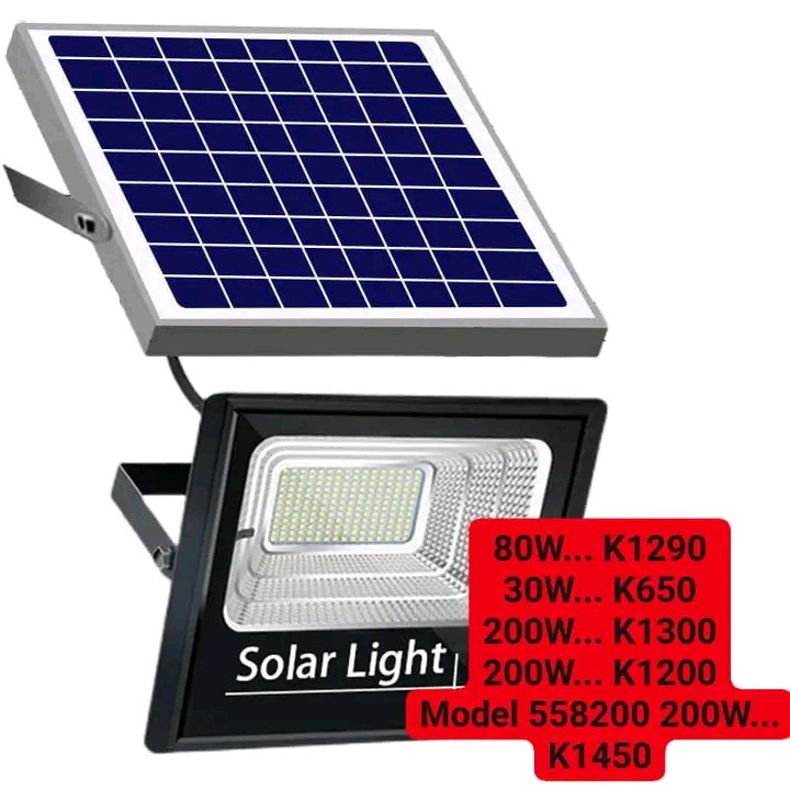 Edgestores's tweet photo. Solar Flood Lights Model 548080 80W... K1290
30W... K650
200W... K1300
Model 547200 200W... K1200
Model 558200 200W... K1450
Available for purchase, whatsapp us on 0974436887.
https://t.co/UfojHCUEmy
#edgestore #OnlineShopping #Zambia https://t.co/eA1m5GFCwI