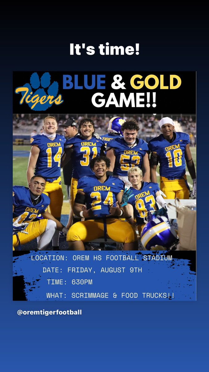 Orem Tigers Football tweet media