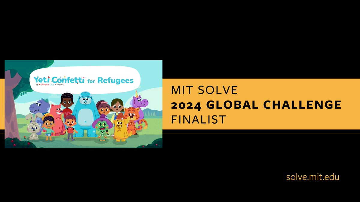 Jusoor_ngo's tweet image. Yeti Confetti for Refugees, our project bringing AI learning to our Refugee Education Centers with Lirvana Labs, has been selected as a finalist in MIT Solve. Learn more about Solve’s Global Challenges here: bit.ly/4cZNYjx

#SolveChallenges2024 #SocialImpact