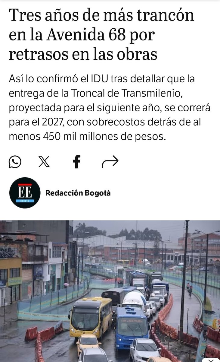 GioPizarroS's tweet photo. Feliz cumpleaños Bogotá 🥳 

Al mismo tiempo lamentamos que Peñalosa y Claudia negaran la posibilidad de un metro ligero por la Av 68 q proponía @petrogustavo y peor cuando nos enteramos que la obra de TM tiene serios retrasos y billones de sobrecostos

Dueles Bogotá! 😥 https://t.co/jP57RaB3FB