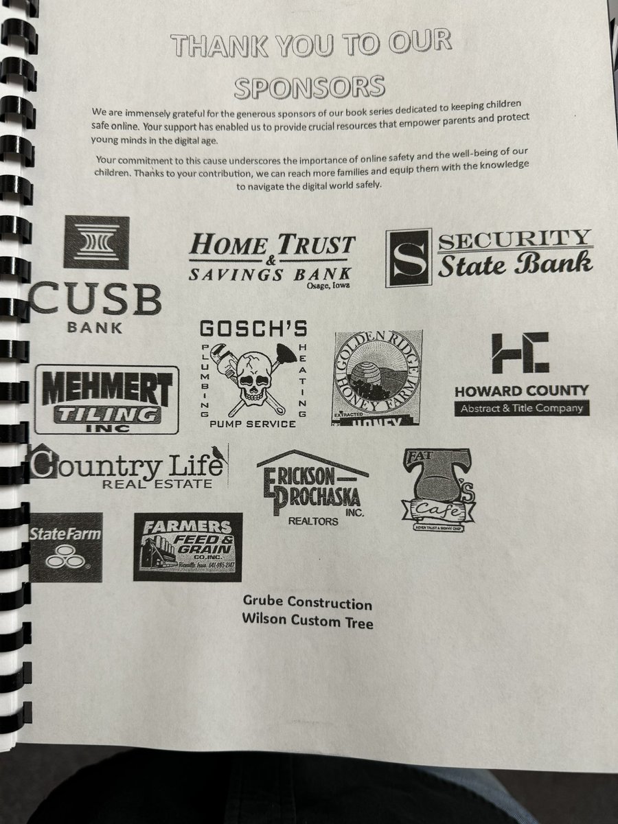 Ready to deliver to <a href="/RCSDWildcats/">Riceville Wildcats</a> and <a href="/OsageCSD/">Osage CSD</a>  books for parents of all ages.  Resources and tools to keep the kiddos safe!