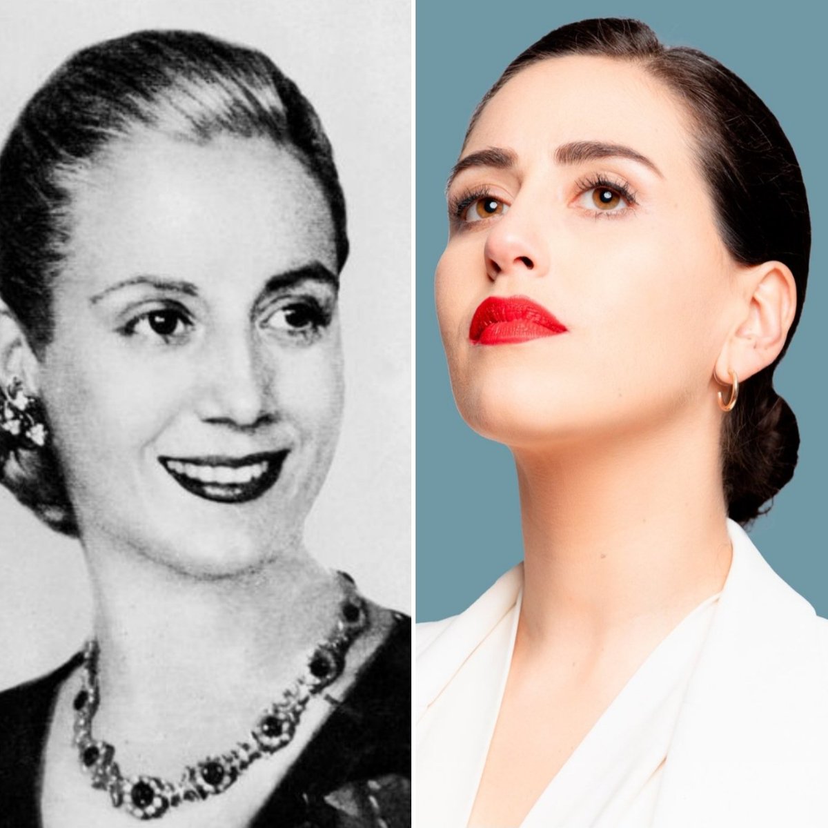 1) Evita Perón. 
2) Evita votar por ella.