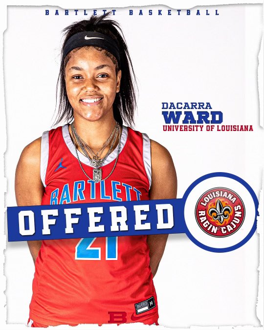 Dacarra Ward (@dacarraward) on Twitter photo I am grateful to have received an offer from <a href="/RaginCajunsWBB/">Louisiana Ragin' Cajuns® Women's Basketball</a>, thank you so much! <a href="/TNFlightEYBL/">Tennessee Flight EYBL</a> <a href="/HoopGirlsBHS/">Bartlett GBB</a> I am grateful to have received an offer from <a href="/RaginCajunsWBB/">Louisiana Ragin' Cajuns® Women's Basketball</a>, thank you so much! <a href="/TNFlightEYBL/">Tennessee Flight EYBL</a> <a href="/HoopGirlsBHS/">Bartlett GBB</a>