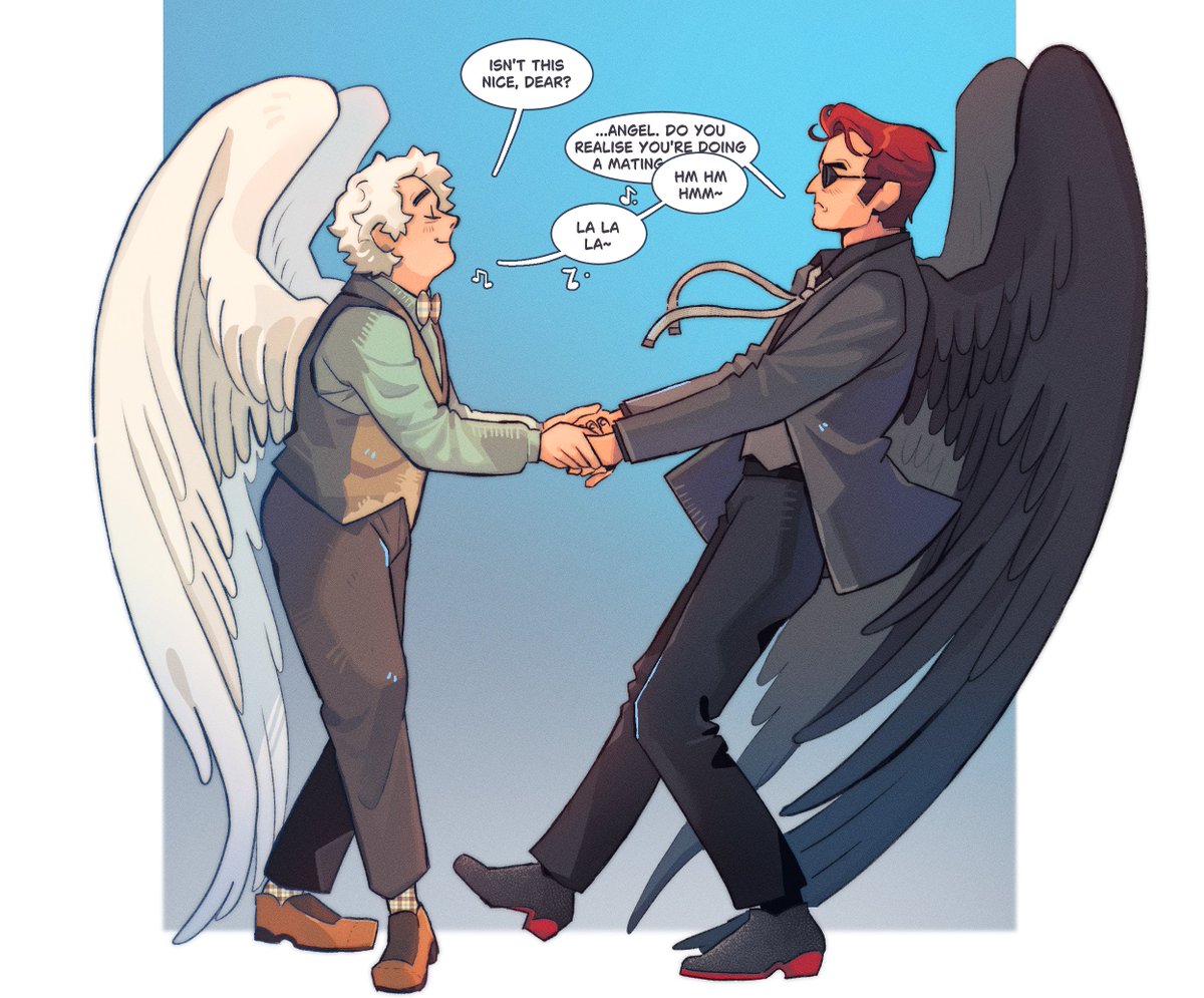 he knows what he's doing #GoodOmens #GoodOmensFanArt