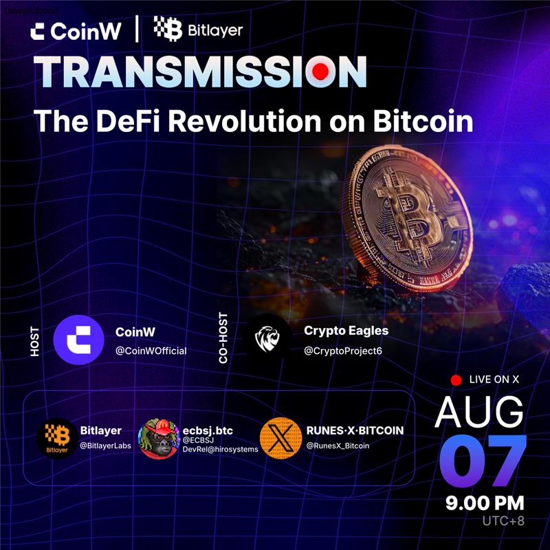 CoinWOfficial's tweet photo. 🎙️Join us for Bitcoin Conversations as we dive into how #DeFi could transform Bitcoin’s future with insights from experts @CryptoProject6, @BitlayerLabs, @ECBSJ, and @RunesX_Bitcoin.
🔔 Set a reminder:
https://t.co/NixllLUCrK
#CoinWxBitlayer #BitcoinConversations https://t.co/bAGMsC7kXx