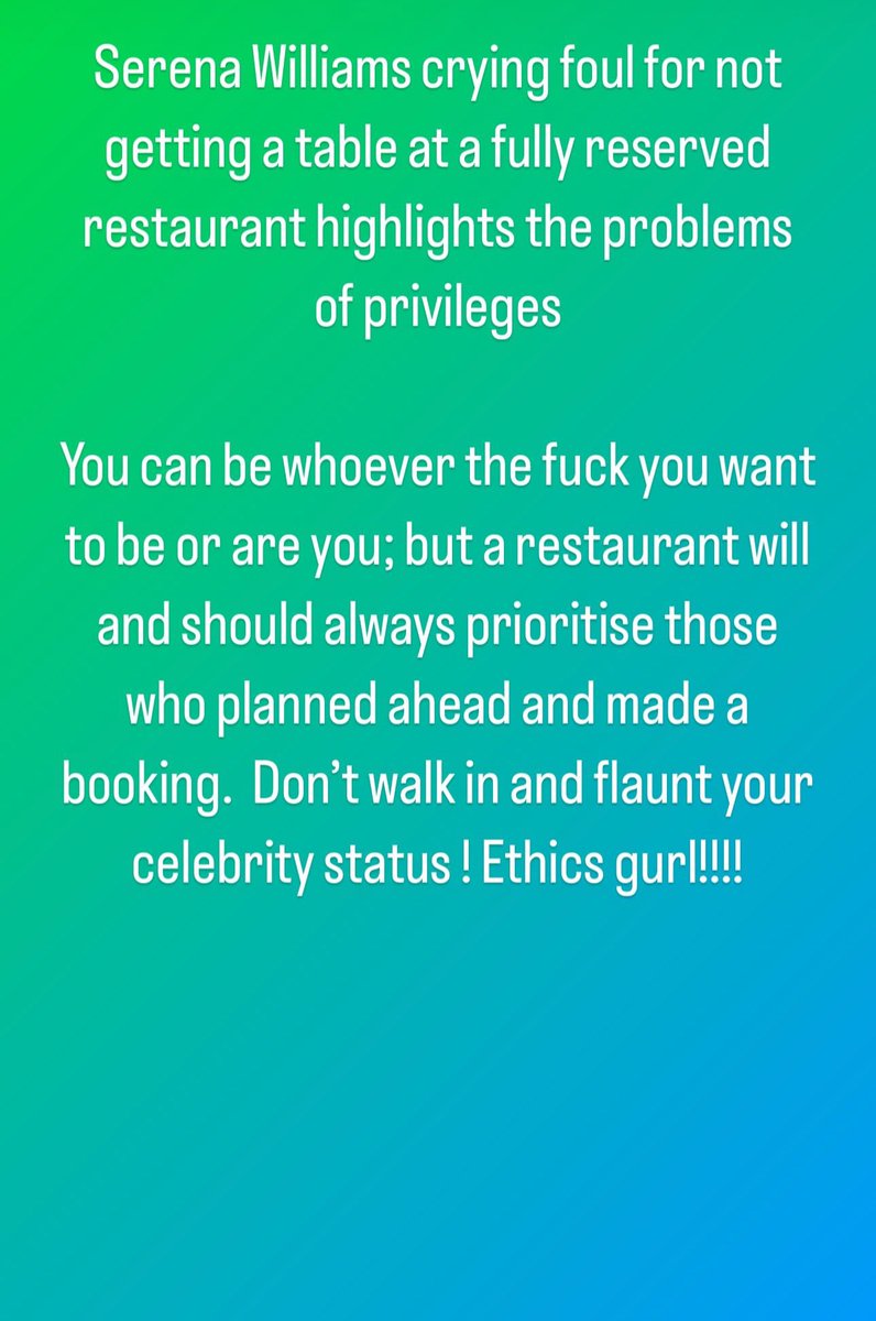Gregory2Francis's tweet photo. Stop screaming privilege #SerenaWilliams ! https://t.co/t7SUFI6DpS